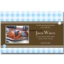checkered photo birth announcements