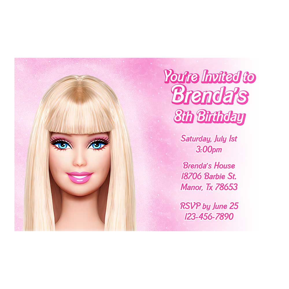 Barbie Invitations - General Prints